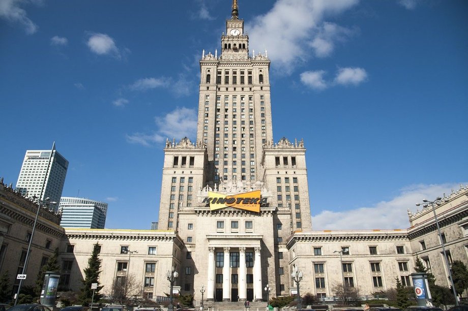 PKiN, 237 metrów, 42 piętra, rok ukończenia budowy: 1955