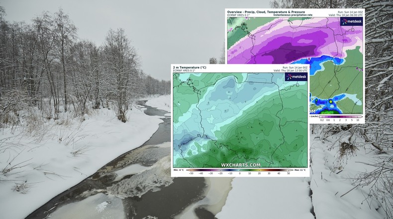 W kolejnych dniach szykuje się wielkie starcie w pogodzie (mapy: wxcharts.com)