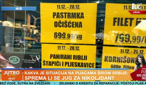 Situacija na niškoj pijaci pred praznike