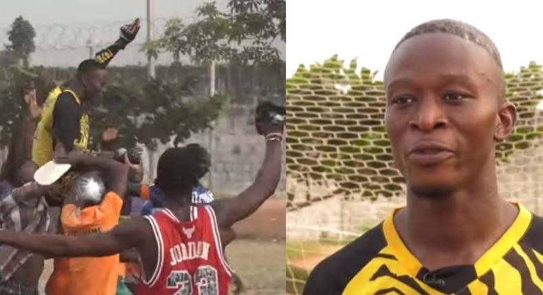 VIDEO: Meet the talented goalkeeper trying to launch his career from Nsawam Prison