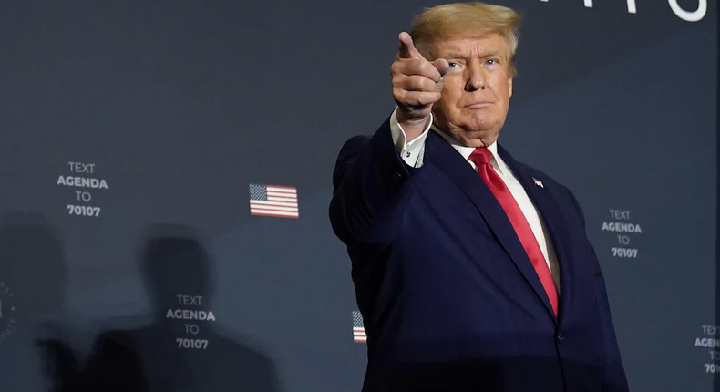 Dans son discours, l'ancien président Donald Trump a présenté sa vision de la loi et de l'ordre, et il a attaqué à nouveau la bureaucratie de « l'État profond ».PHOTO : ASSOCIATED PRESS / ANDREW HARNIK