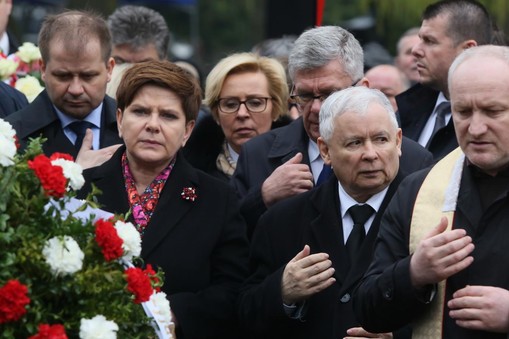 smoleńsk katastrofa rocznica Beata Szydło, Jadwiga Wiśniewska, Stanisław Karczewski, Jarosław Kaczyński