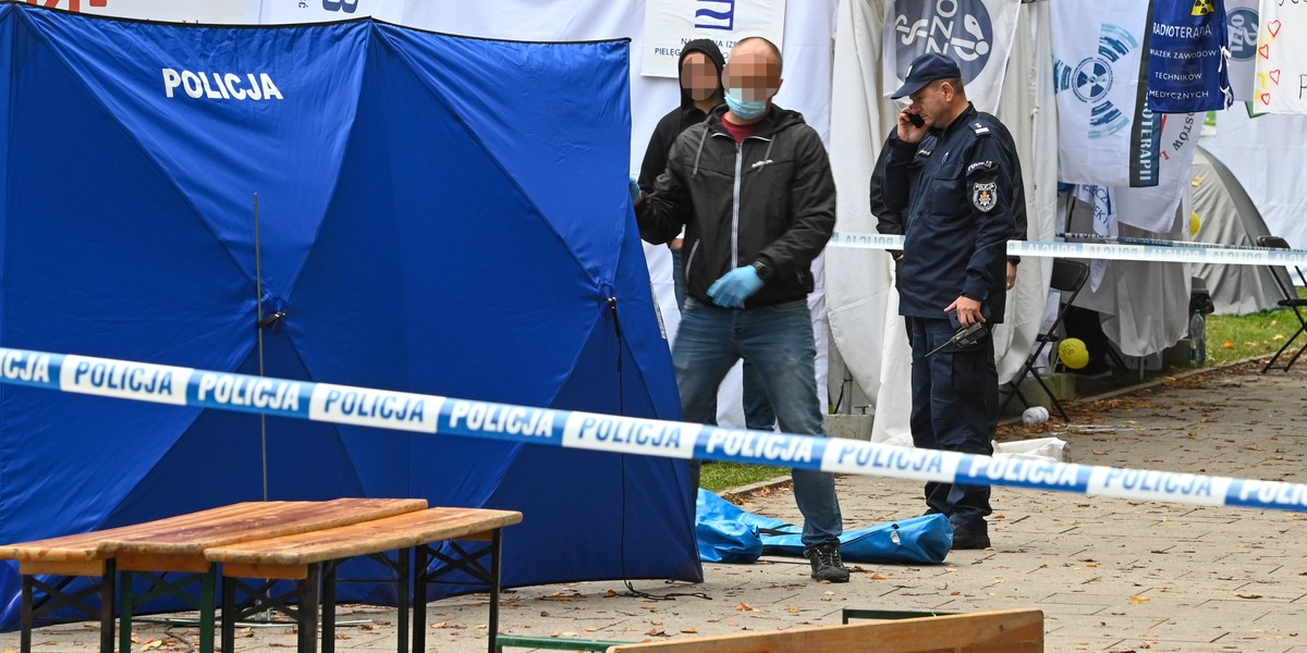 Do tragedii doszło podczas konferencji prasowej Ogólnopolskiego Komitetu Protestacyjno-Strajkowego Pracowników Ochrony Zdrowia. 