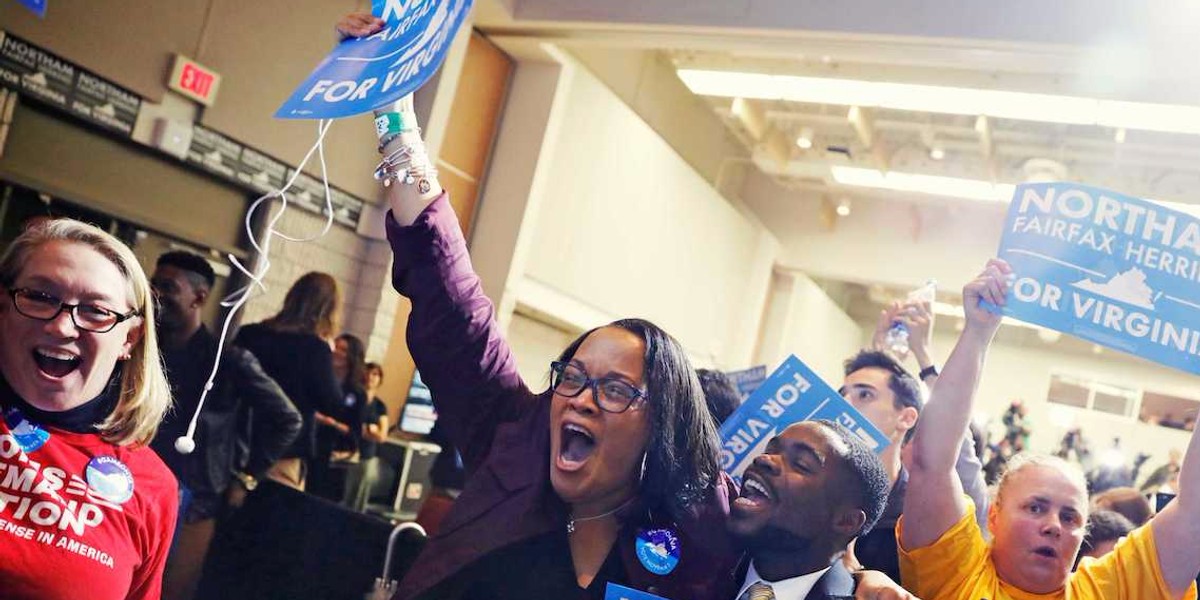 'This is a tidal wave': Democrats blow Republicans out of the water in the key bellwether state of Election Day 2017