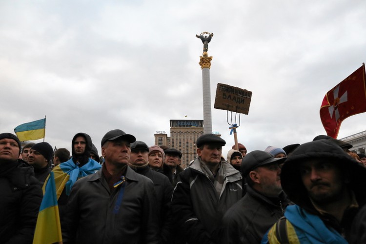 Kijów. Wielka demonstracja na Majdanie