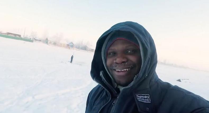 Mark Babatunde is the only African in Yakutia, the coldest place on Earth (nationalhelm) 