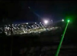 Lasery i światła stroboskopowe. Policja publikuje nagranie z granicy
