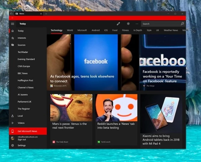 Nowe MSN Wiadomości dla Windows 10