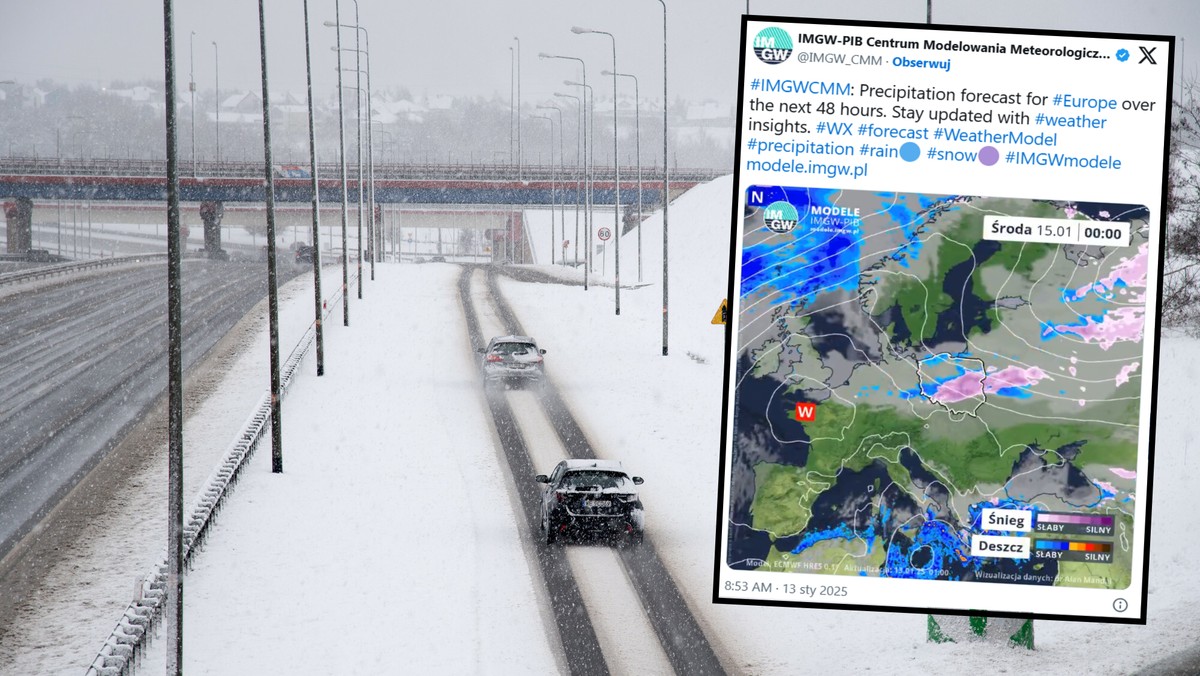 Cyklon Damian przyniesie zmiany w pogodzie, w wielu miejscach wystąpią opady śniegu i marznącego deszczu [Źródło: Onet]