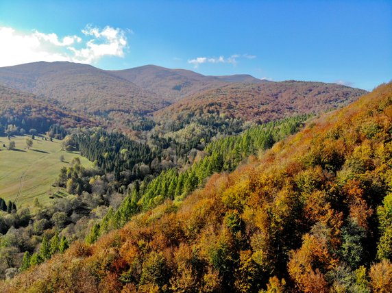 Bieszczadzka panorama jesienią