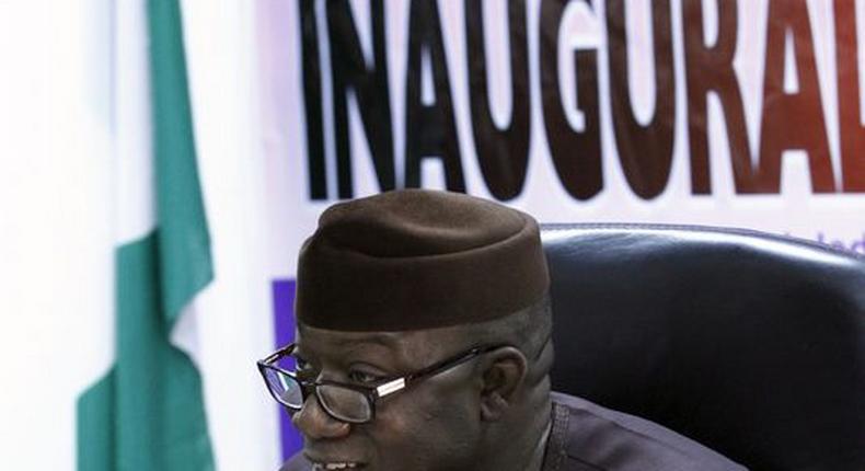 Dr Kayode Fayemi, Minister of Solid Minerals Development speaks at the ministerial briefing in Abuja, Nigeria, December 21, 2015 REUTERS/Stringer