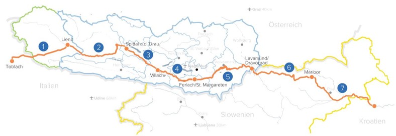 Drauweg - szlak rowerowy wzdłuż rzeki Drawy