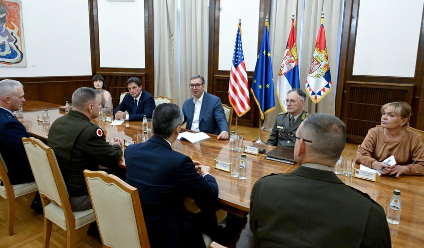 Aleksandar Vučić sa komandantom Nacionalne garde Ohaja