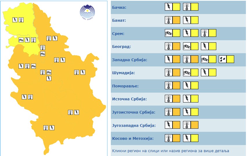 Meteoalarm 18. jul