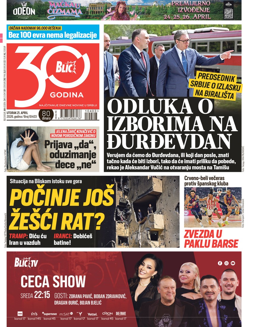 BLIC NASLOVNA