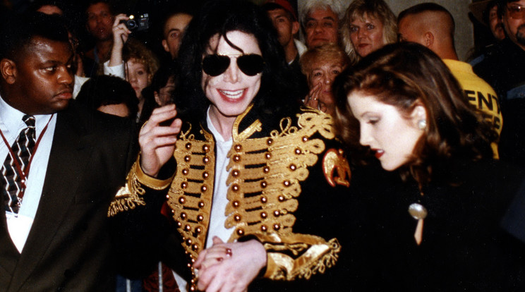 Michael Jackson és egykori neje, Lisa Marie Presley 1994-ben jártak hazánkban / Fotó: Northfoto