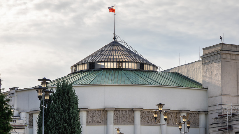 Gmach Sejmu Rzeczypospolitej Polskiej przy ulicy Wiejskiej w Warszawie