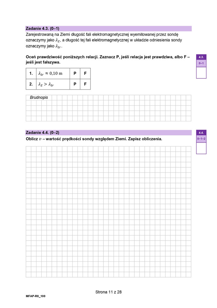 Matura 2023 - fizyka rozszerzona — arkusze egzaminacyjne