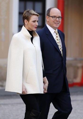 Księżna Charlene i książę Albert II