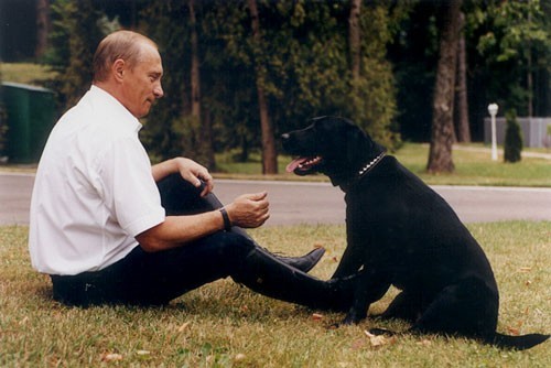 Władimir Putin i pies Konni