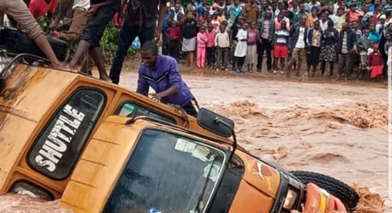 46-seater matatu with passengers plunges into flooded River Kyamela, Makueni County