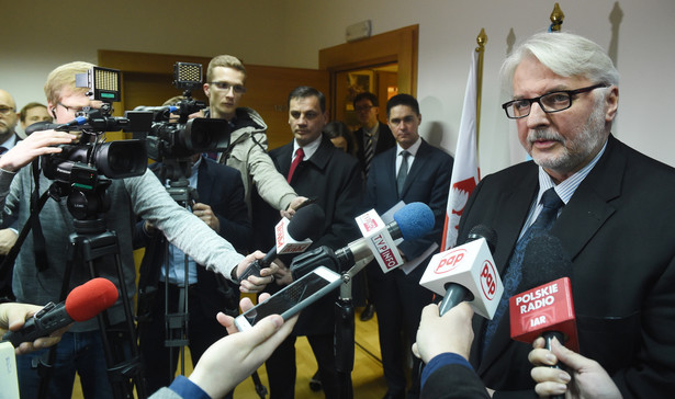 Szef MSZ Witold Waszczykowski