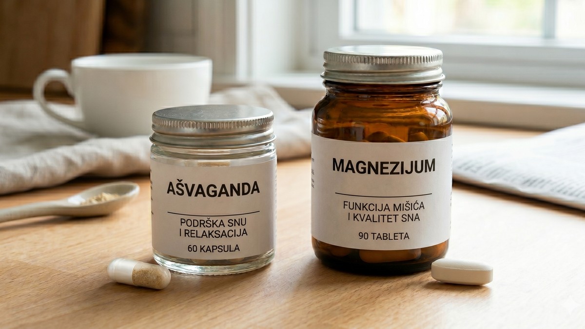 Ašvaganda i magnezijum, ilustracija napravljena uz pomoć AI.