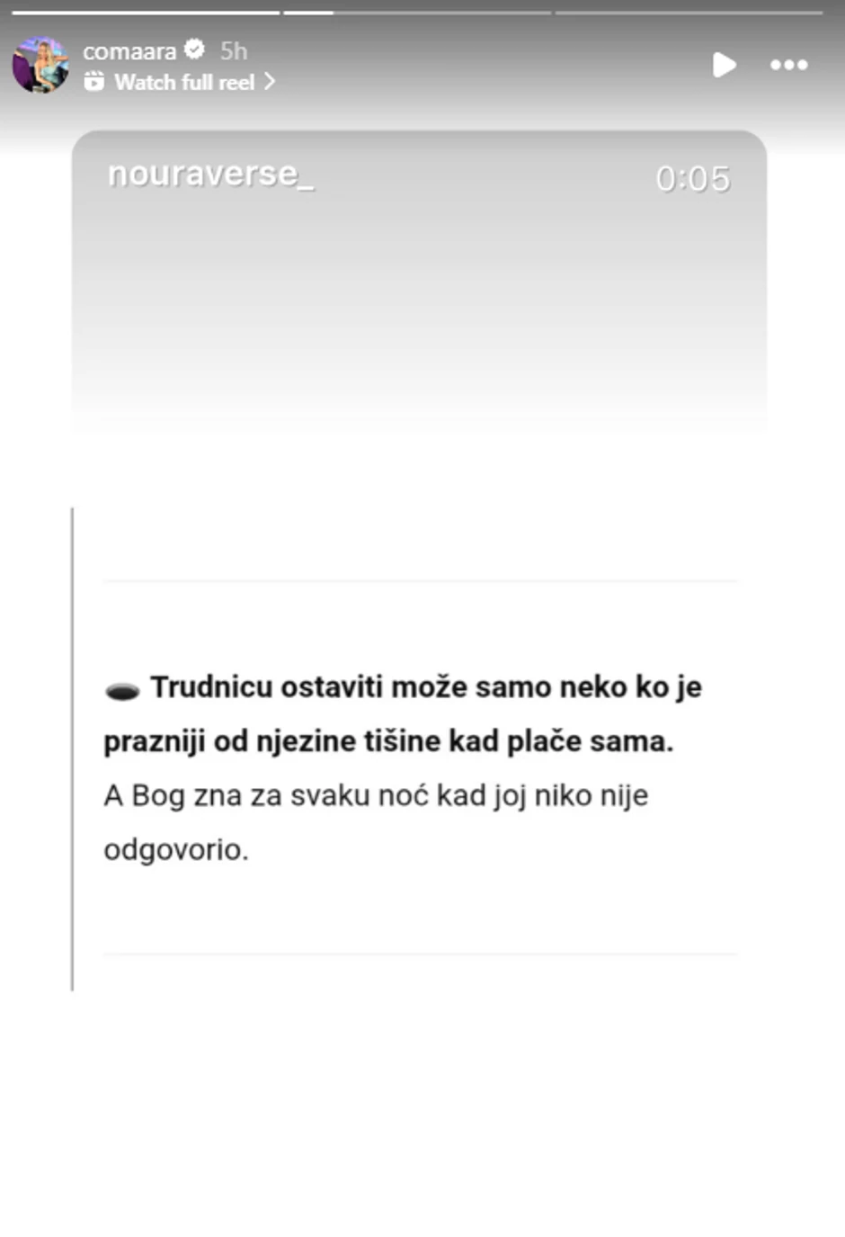 Milica Veličković poslala poruku Terzi