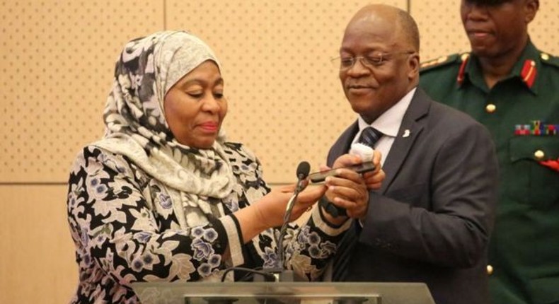 President John Magufuli and Vice  President Samia Suluhu