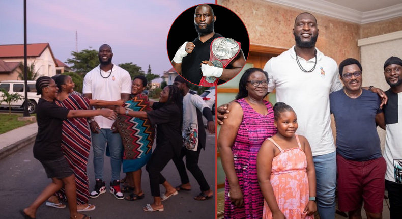 WWE Superstar Omos pays surprise visit to family home in Nigeria 