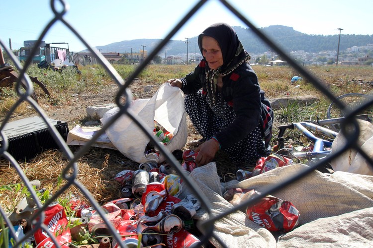 Osada Romów w mieście Farsala w centrum Grecji