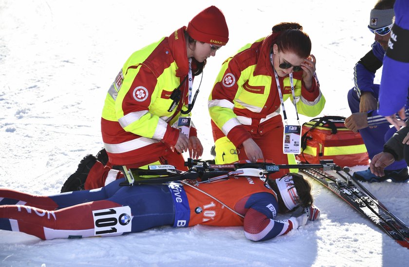 Mistrzostwa świata w biathlonie: Emil Hegle Svendsen zasłabł na mecie