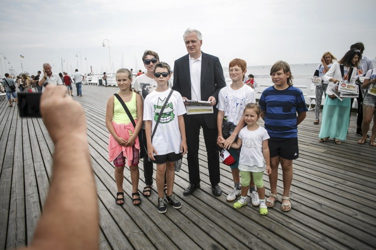 Jarosław Gowin w Sopocie na molo