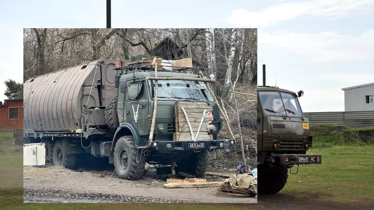 Kamaz "opancerzony" drewnem