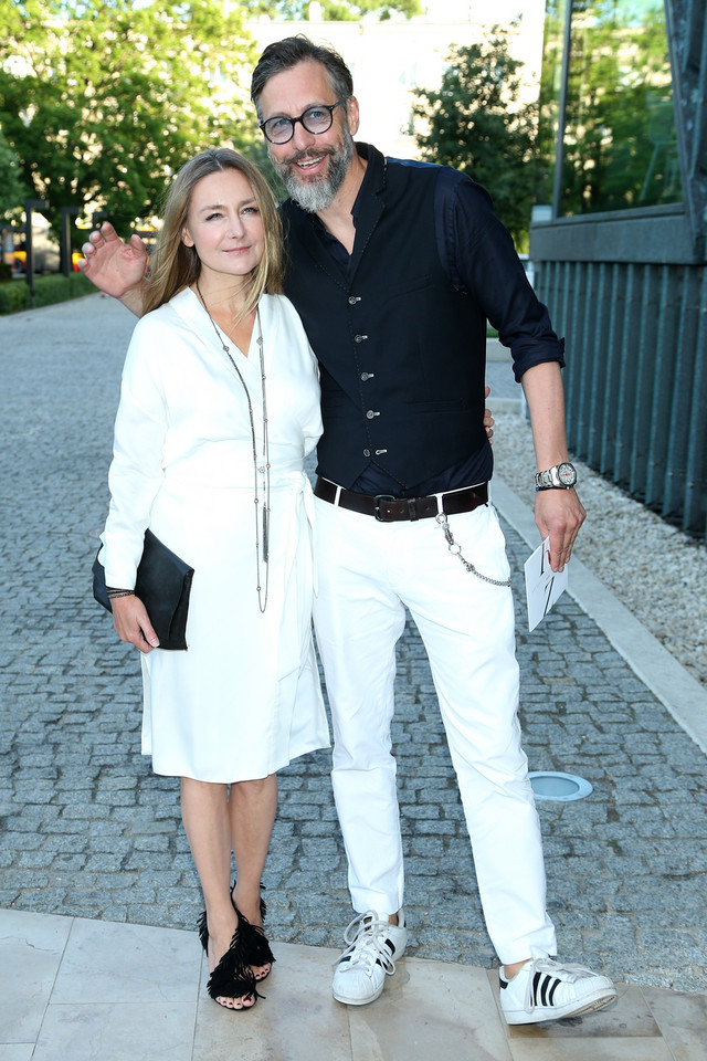 Szymon Majewski z żoną na gali Kryształowe Zwierciadła 2018