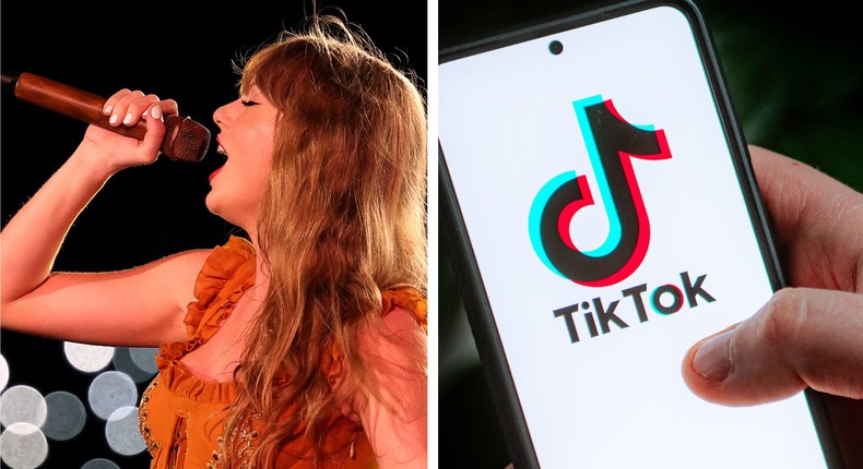 Taylor Swift's record label, Universal Music Group, is in a fight with TikTok. Now TikTok apparently is encouraging creators to post more photos.Getty Images