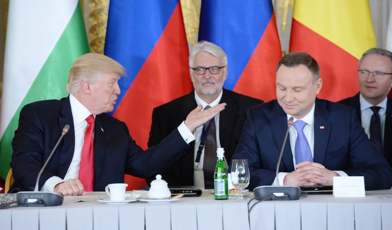 Donald Trump w trakcie Szczytu Trójmorza