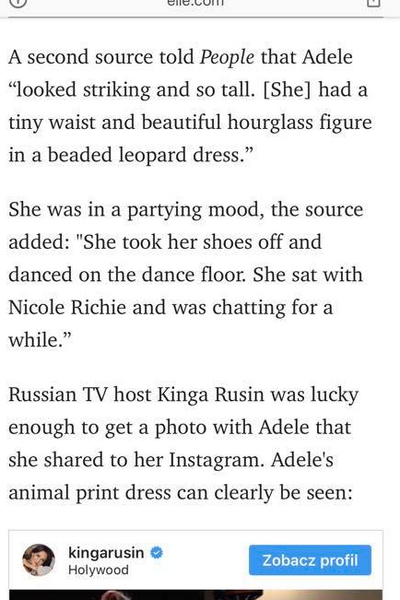 Kinga Rusin Odpowiada Na Pytania O Zdjecie Z Adele Wydala Oswiadczenie Instagram Plejada Pl