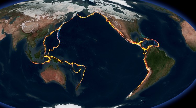 A Csendes-óceán partvidéke az egyik legaktívabb vulkáni régió, mivel tektonikus lemezek találkozásánál fekszik
