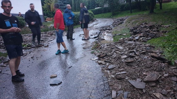 Zniszczenia w gminie Czchów po ulewie