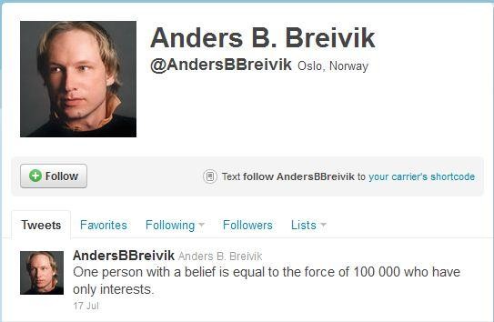 twitter anders breivik zamachowiec z norwegii