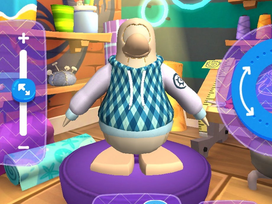 In case you decide a penguin's natural tuxedo isn't enough, the game lets you customize your own clothing.