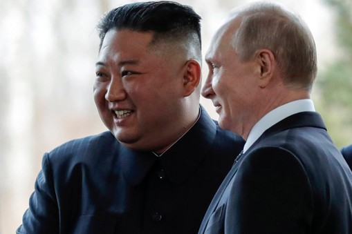 Kim Dzong Un i Władimir Putin