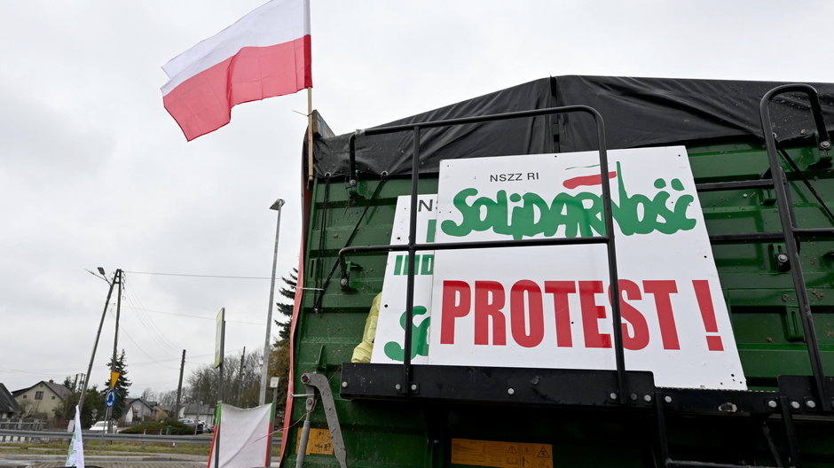 Protest rolników w Nagłowicach