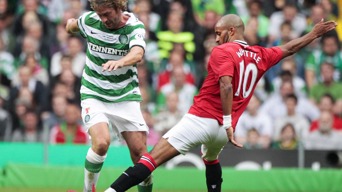 Gerard Butler, gwiazda Hollywood o szkockich korzeniach, zagrał w meczu legend Celticu Glasgow i Manchester United.