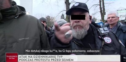 Zaatakował dziennikarkę TVP, został zatrzymany przez policję