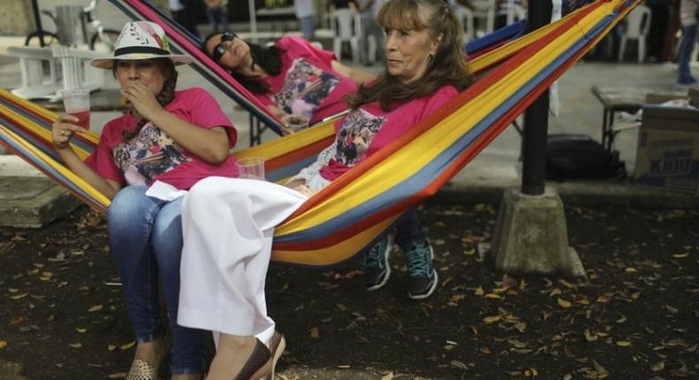 Colombians celebrate the World Day of Laziness in Itagui, near Medellin. The day was created to call attention to the need to unwind from the stresses of working life