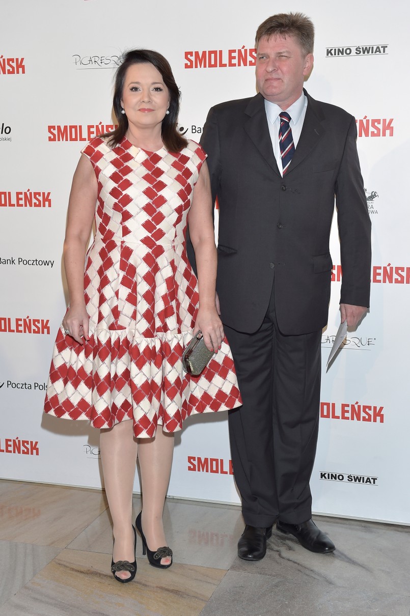 Danuta Holecka na premierze filmu "Smoleńsk"