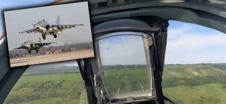 Rosyjski pilot katapultuje się z myśliwca. Szalone nagranie w sieci