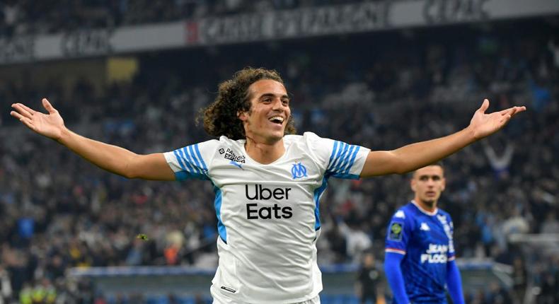 Matteo Guendouzi headed in Marseille's second goal in the win over Lorient Creator: Nicolas TUCAT